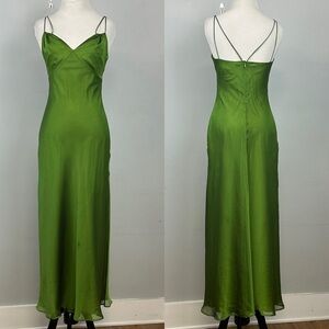 Vintage Y2K Green Slip Dress Sz S